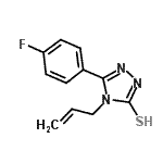 结构式 CAS# 205806-31-1, 4-烯丙基-5-(4-氟苯基)-4H-1,2,4-三唑-3-硫醇