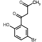 结构式 CAS# 207387-68-6, 1-(5-溴-2-羟基苯基)-1,3-丁烷二酮