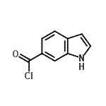 结构式 CAS# 215941-02-9, 1H-吲哚-6-甲酰氯