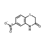 结构式 CAS# 21762-74-3, 6-硝基-2H-1,4-苯并噻嗪-3(4H)-酮