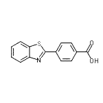 结构式 CAS# 2182-78-7, 4-(1,3-苯并噻唑-2-基)苯甲酸