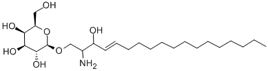 结构式 CAS# 2238-90-6, (2S,3R,4E)-2-氨基-3-羟基-4-十八碳烯-1-基-beta-D-吡喃半乳糖苷