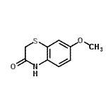 结构式 CAS# 22726-30-3, 7-甲氧基-2H-1,4-苯并噻嗪-3(4H)-酮