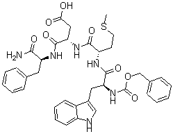 CAS 登录号：2283-80-9， N-苄氧羰基-L-色氨酰-L-蛋氨酰-L-天冬氨酰-L-苯丙氨酰胺
