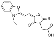 CAS#: 23236-18-2， 5-[(3-Ethyl-2(3H)-Benzoxazolylidene)Ethylidene]-4-Oxo-2-Thioxo 3-Thiazolidineacetic Acid