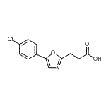 结构式 CAS# 23464-95-1, 3-[5-(4-氯苯基)-1,3-恶唑-2-基]丙酸