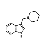 结构式 CAS# 23616-64-0, 3-(1-哌啶基甲基)-1H-吡咯并[2,3-b]吡啶