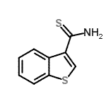结构式 CAS# 24662-24-6, 1-苯并噻吩-3-硫代甲酰胺