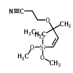 CAS 登录号：24820-56-2， 3-{[(3Z)-2-甲基-4-(三甲氧基硅烷基)-3-丁烯-2-基]氧基}丙腈