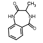 structure of CAS# 24919-37-7, 3-Methyl-3,4-Dihydro-1H-1,4-Benzodiazepine-2,5-Dione;3-methyl-1H,3H,4H-benzo[f]1,4-diazaperhydroepine-2,5-dione;3-methyl-2,3,4,5-tetrahydro-1H-1,4-benzodiazepine-2,5-dione;3-methyl-3,4-dihydro-1H-1,4-benzodiazepine-2,5-dione
