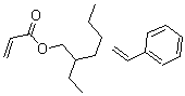 CAS#: 25153-46-2， 2-Propenoic Acid, 2-Ethylhexyl Ester, Polymer With Ethenylbenzene