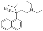 CAS 登录号：2572-72-7， 2-(2-二乙基氨基乙基)-3-甲基-2-萘-1-基丁腈