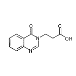 结构式 CAS# 25818-88-6, 3-(4-氧代-3(4H)-喹唑啉基)丙酸