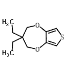 结构式 CAS# 259139-19-0, 3,3-二乙基-3,4-二氢-2H-噻吩并[3,4-b][1,4]二氧杂卓
