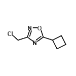 结构式 CAS# 259683-88-0, 3-(氯甲基)-5-环丁基-1,2,4-恶二唑