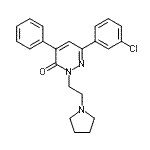 CAS#: 26466-77-3， 6-(3-Chlorophenyl)-4-Phenyl-2-[2-(1-Pyrrolidinyl)Ethyl]-3(2H)-Pyridazinone