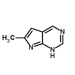结构式 CAS# 26786-73-2, 6-甲基-1H-吡咯并[2,3-d]嘧啶