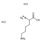 结构式 CAS# 2747-89-9, (N<sup>2</sup>-<sup>15</sup>N)赖氨酸二盐酸盐