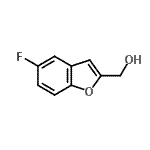 结构式 CAS# 276235-91-7, (5-氟-1-苯并呋喃-2-基)甲醇