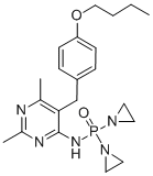 CAS#: 28461-85-0， P,P-Bis(1-aziridinyl)-N-[5-[(4-butoxyphenyl)methyl]-2,6-dimethyl-4-pyrimidinyl]-Phosphinic amide