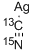 结构式 CAS# 285978-21-4, 氰化银-13C,15N