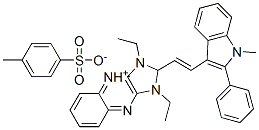 CAS 登录号：29329-88-2， 1,3-二乙基-2-[2-(1-甲基-2-苯基-1H-吲哚-3-基)乙烯基]-1H-咪唑并[4,5-b]喹喔啉鎓对甲苯磺酸盐
