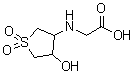 structure of CAS# 294669-00-4, N-(4-Hydroxy-1,1-Dioxidotetrahydro-3-Thiophenyl)Glycine;((3R,4R)-<wbr>4-Hydroxy<wbr>-1,1-diox<wbr>o-tetrahy<wbr>dro-116-t<wbr>hiophen-3<wbr>-ylamino)<wbr>-acetic a<wbr>cid;(4-Hydrox<wbr>y-1,1-Dio<wbr>xo-Tetrah<wbr>ydro-1-Th<wbr>iophen-3-<wbr>Yl-Amino)<wbr>-Acetic A<wbr>cid;(4-Hydrox<wbr>y-1,1-dio<wbr>xo-tetrah<wbr>ydro-1λ*6<wbr>*-thiophe<wbr>n-3-ylami<wbr>no)-aceti<wbr>c acid