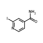 结构式 CAS# 29840-76-4, 2-碘异烟酰胺