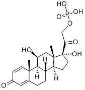 CAS#: 302-25-0， 11beta,17,21-Trihydroxypregna-1,4-Diene-3,20-Dione 21-(Dihydrogen Phosphate)