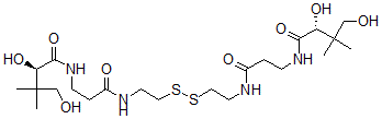 CAS#: 303-05-9， (2R)-N-[3-[2-[2-[3-[[(2R)-2,4-Dihydroxy-3,3-Dimethylbutanoyl]Amino]Propanoylamino]Ethyldisulfanyl]Ethylamino]-3-Oxopropyl]-2,4-Dihydroxy-3,3-Dimethylbutanamide