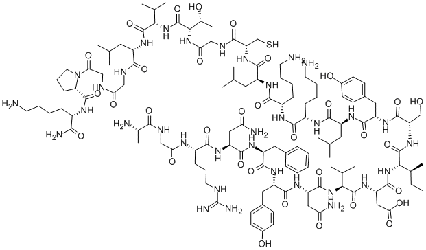 CAS#: 317331-27-4， H-Ala-Gly-Arg-Asn-Phe-Tyr-Asn-Val-Asp-Ile-Ser-Tyr-Leu-Lys-Lys-Leu-Cys-Gly-Thr-Val-Leu-Gly-Gly-Pro-Lys-NH2