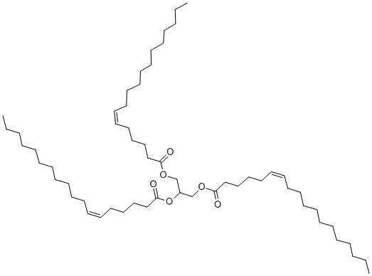结构式 CAS# 3296-43-3, 1,2,3-三[顺式-6-十八碳烯酰基]甘油
