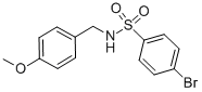 结构式 CAS# 329939-43-7, 4-溴-N-(4-甲氧基苄基)苯磺酰胺