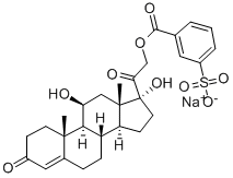 CAS#: 33767-03-2， Sodium 3-[2-[(8S,9S,10R,11S,13S,14S,17R)-11,17-Dihydroxy-10,13-Dimethyl-3-Oxo-2,6,7,8,9,11,12,14,15,16-Decahydro-1H-Cyclopenta[a]Phenanthren-17-Yl]-2-Oxoethoxy]Carbonylbenzenesulfonate