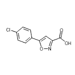 结构式 CAS# 338982-11-9, 5-(4-氯苯基)-1,2-恶唑-3-羧酸