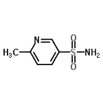 结构式 CAS# 34082-13-8, 6-甲基-3-吡啶磺酰胺