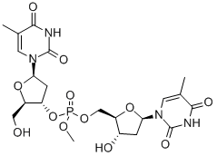 CAS#: 35002-94-9， [(2R,3S,5R)-3-Hydroxy-5-(5-Methyl-2,4-Dioxopyrimidin-1-Yl)Oxolan-2-Yl]Methyl [(2R,3S,5R)-2-(Hydroxymethyl)-5-(5-Methyl-2,4-Dioxopyrimidin-1-Yl)Oxolan-3-Yl] Methyl Phosphate