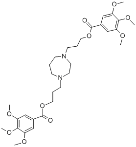 CAS#: 35898-87-4， 3-[4-[3-(3,4,5-Trimethoxybenzoyl)Oxypropyl]-1,4-Diazepan-1-Yl]Propyl 3,4,5-Trimethoxybenzoate
