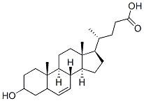 CAS 登录号：3664-87-7， (4R)-4-[(3R,5S,8S,9S,10S,13R,14S,17R)-3-羟基-10,13-二甲基-2,3,4,5,8,9,11,12,14,15,16,17-十二氢-1H-环戊二烯并[a]菲-17-基]戊酸