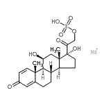 CAS#: 3664-95-7， (11beta)-11,17-Dihydroxy-21-(Sulfooxy)-Pregna-1,4-Diene-3,20-Dione Sodium Salt (1:1)