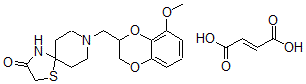 CAS#: 36913-71-0， 8-((2,3-dihydro-8-methoxy-1,4-benzodioxin-2-yl)methyl)-1-Thia-4,8-diazaspiro(4.5)decan-3-one (Z)-2-butenedioate (1:1)