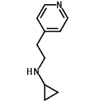 结构式 CAS# 373356-36-6, N-[2-(4-吡啶基)乙基]环丙胺