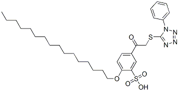 CAS#: 38407-79-3， 2-Hexadecoxy-5-[2-(1-Phenyltetrazol-5-Yl)Sulfanylacetyl]Benzenesulfonic Acid