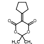 CAS 登录号：3968-30-7， 5-环戊基亚基-2,2-二甲基-1,3-二恶烷-4,6-二酮