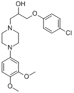 CAS#: 40475-25-0， 1-(4-Chlorophenoxy)-3-[4-(3,4-Dimethoxyphenyl)Piperazin-1-Yl]Propan-2-Ol