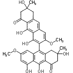 CAS#: 40501-61-9， 1,2',5',6,9,10'-Hexahydroxy-3,7'-Dimethoxy-2',6-Dimethyl-2',3',6,7-Tetrahydro-2,9'-Bianthracene-4',8(1'H,5H)-Dione