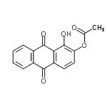 CAS 登录号：40975-46-0， 1-羟基-9,10-二氧代-9,10-二氢-2-蒽基乙酸酯