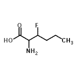 结构式 CAS# 43163-96-8, 3-氟正亮氨酸