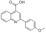 结构式 CAS# 4364-02-7, 2-(4-甲氧基-苯基)-喹啉-4-羧酸