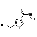 结构式 CAS# 438225-57-1, 5-乙基-3-噻吩甲酰肼